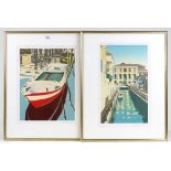 Graham Bannister (born 1954), a set of 10 colour screen prints, scenes in Venice, all signed in