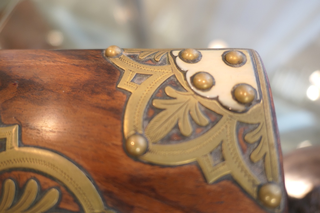 Victorian burr walnut and brass mounted tea caddy, in the Gothic Revival style, circa 1860, the - Image 4 of 10