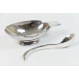Christofle Gallia silver plated sauce dish and spoon, designed by Christian Fjerdingstad (1891-