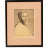 Alphonse Legros (1837-1911), Portrait of Sir Edward John Poynter (1836-1919), drypoint etching circa