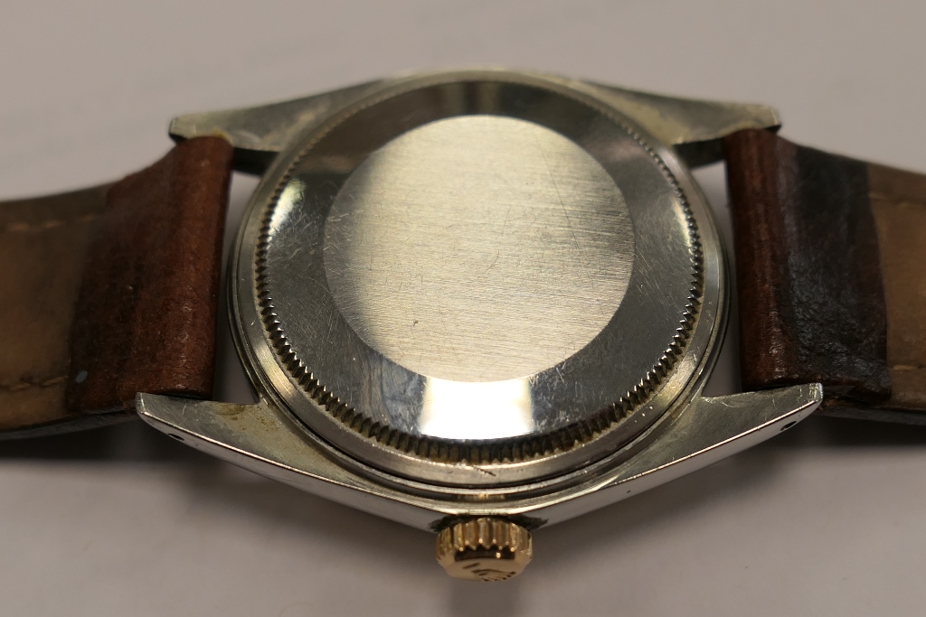 Rolex Datejust Oyster Perpetual wristwatch, circa 1969, silvered dial with gilt batons and date - Image 3 of 3