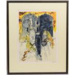 John Piper (1903-92), Harlech Castle, screen print, artist's proof, signed by the artist in