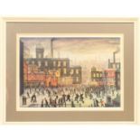 Laurence Stephen Lowry (1887-1976), Our Town, limited edition lithographic print in colours,