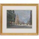 George Thompson (b. 1934), Northgate Street and the town hall, Chester, pastel drawing, signed, 37cm