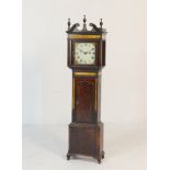 Rare dwarf longcase clock, by Lawson & Son, Hindley, early 19th Century, the hood with swan neck