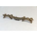 19th Century carved wooden ox yoke, 135cm x 21cm