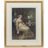 Clarke Stanton (1832-94), The letter, watercolour, signed, 57cm x 42cm