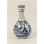 Chinese blue and white export guglet, 18th Century, decorated with the peony rock pattern, height