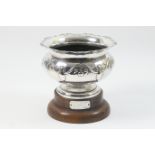 Edwardian silver rose bowl, maker CB&S, Sheffield 1906, baluster form with flared rim, decorated