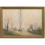 Michael Morris (b. 1938), Misty morning, oil on canvas, signed, 60cm x 91cm