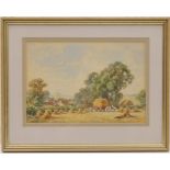 Cyril Wilson (1911-2003), Harvest time, watercolour, signed, 22cm x 32cm; also another watercolour