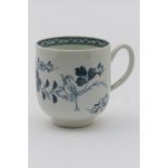 Philip Christian, Liverpool, blue and white coffee cup, circa 1770, decorated with the crested