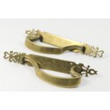 Pair of late Victorian brass door handles, by W & R Leggott Ltd, 38cm