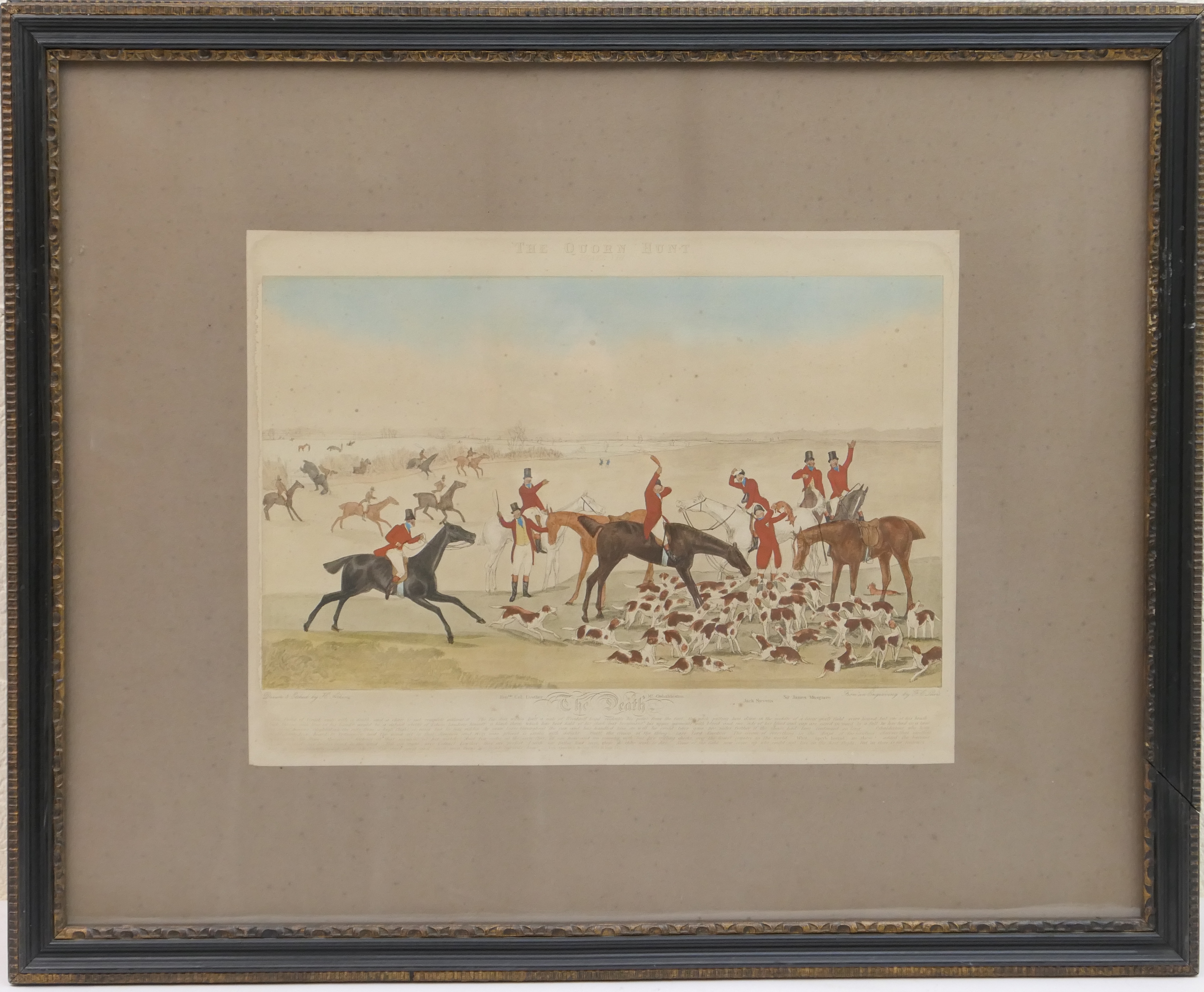 Six Henry Alken hand coloured engravings, The Quorn Hunt, 30cm x 40cm - Image 3 of 6