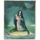 Doris Clare Zinkeisen (1898-1991), Madonna of the island, signed oil on canvas, unframed, 50cm x