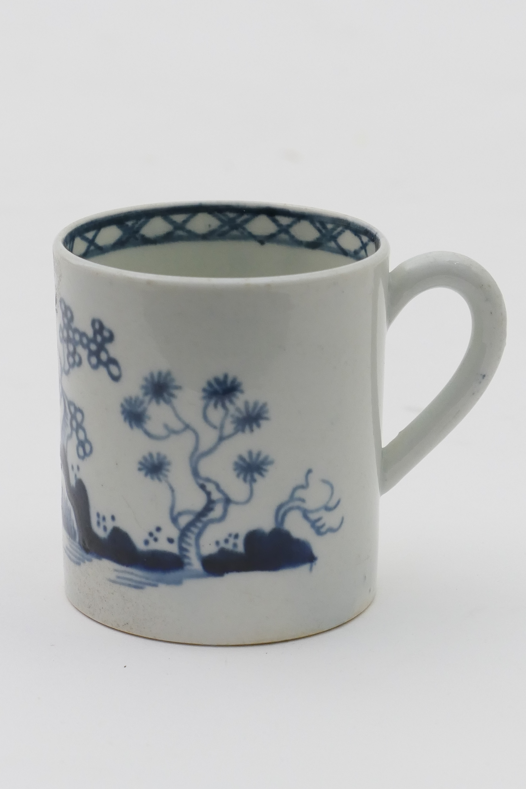James Pennington, Liverpool, blue and white coffee can, in the cannonball pattern, circa 1765,