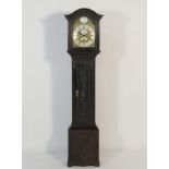 Oak eight day longcase clock, by John Dison, St Ives, later carved hood and case, with 11.5 ins