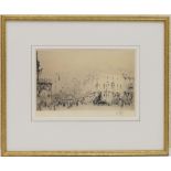 William Walcot (1874-1943), Old St Pancras Town Hall, circa 1920, drypoint etching, signed in pencil