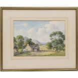 Percy Lancaster (1878-1951), Lakeland farmstead, watercolour, signed, titled to a label verso,