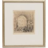 William Walcot (1874-1943), Arc St Carlo, Naples, drypoint etching, signed in pencil by the