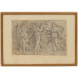 After Andrea Mantegna, Four dancing muses, from the original engraving circa 1497, trimmed and