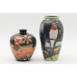 Moorcroft limited edition Swallows vase, numbered 332/500, circa 1997 (second), 25.5cm; and a