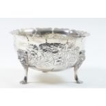 Victorian Irish silver rose bowl, by West & Son, Dublin 1898, worked in the Georgian style with a