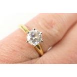 Diamond solitaire ring, certificated round brilliant cut stone of approx. 0.74ct and certificated as