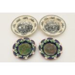 Napoleonic Interest: Pair of William Smith & Co. (Leeds) printware dishes for the French market,