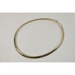 9ct yellow gold polished snake link choker necklace, length approx. 40cm, weight approx. 33g