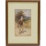 Charles Green (1840-98), Gentleman traveller, watercolour and body colour, signed, dated 1863,