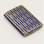 Austrian enamelled silver gilt cigarette case, circa 1910, of cushioned rectangular form,