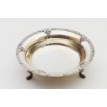 George V silver bowl, London 1936, Celtic inspired design with flared rim and a cast Celtic knot