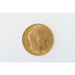 Edwardian half sovereign, 1909 (VF), weight approx. 4g