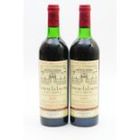 Chateau La Lagune, Haut Medoc, 1975, levels lower neck, 2 bottles