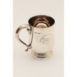 Modern silver presentation pint tankard, by James Dixon & Sons, Sheffield 1969, with an ICI 20