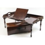 Carters of London mahogany folding bed tray and lectern, 68cm x 36cm; also a modern walnut finish