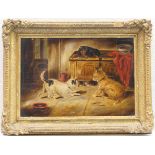 Manner of George Armfield (1808-93), The bullies, oil on board, bearing a signature, 24cm x 33cm