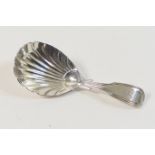 Victorian silver fiddle and thread pattern tea caddy spoon, by Mary Chawner, London 1839, fiddle and