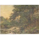 William Greaves (1852-1938), On the River Nidd near the Castle, Knaresboro (sic), oil on canvas,