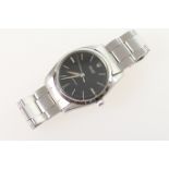 Rolex Oyster gent's stainless steel Precision wristwatch, signed 29mm black dial with baton