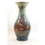 Massive Moorcroft Finches vase, by Sally Tuffin, dated June 1990, ovoid form with trumpet rim,