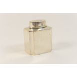 Late Victorian silver tea caddy, by Deakin & Sons, Chester 1898, plain canted rectangular form, 7cm,