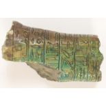 Ancient Egyptian fragment of a green glazed steatite shabti, of Pediamenopet, chief lector priest of