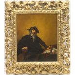 Flemish School (18th or 19th Century), The rent collector, oil on canvas, 35cm x 29cm