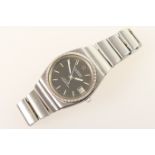 Omega Constellation gent's stainless steel chronometer wristwatch, circa 1970s, 28mm slate grey