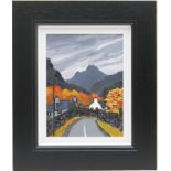 David Barnes (Contemporary), Snowdonia, Autumn, oil on board, 40cm x 30cm