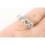 Diamond four stone ring, having four well matched round brilliant cut diamonds totalling approx. 2.