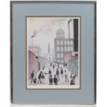 Laurence Stephen Lowry (1887-1976), Industrial scene, offset lithograph in colours, signed by the