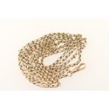 9ct gold guard chain, with spring clip, length 94cm, weight approx. 13.8g